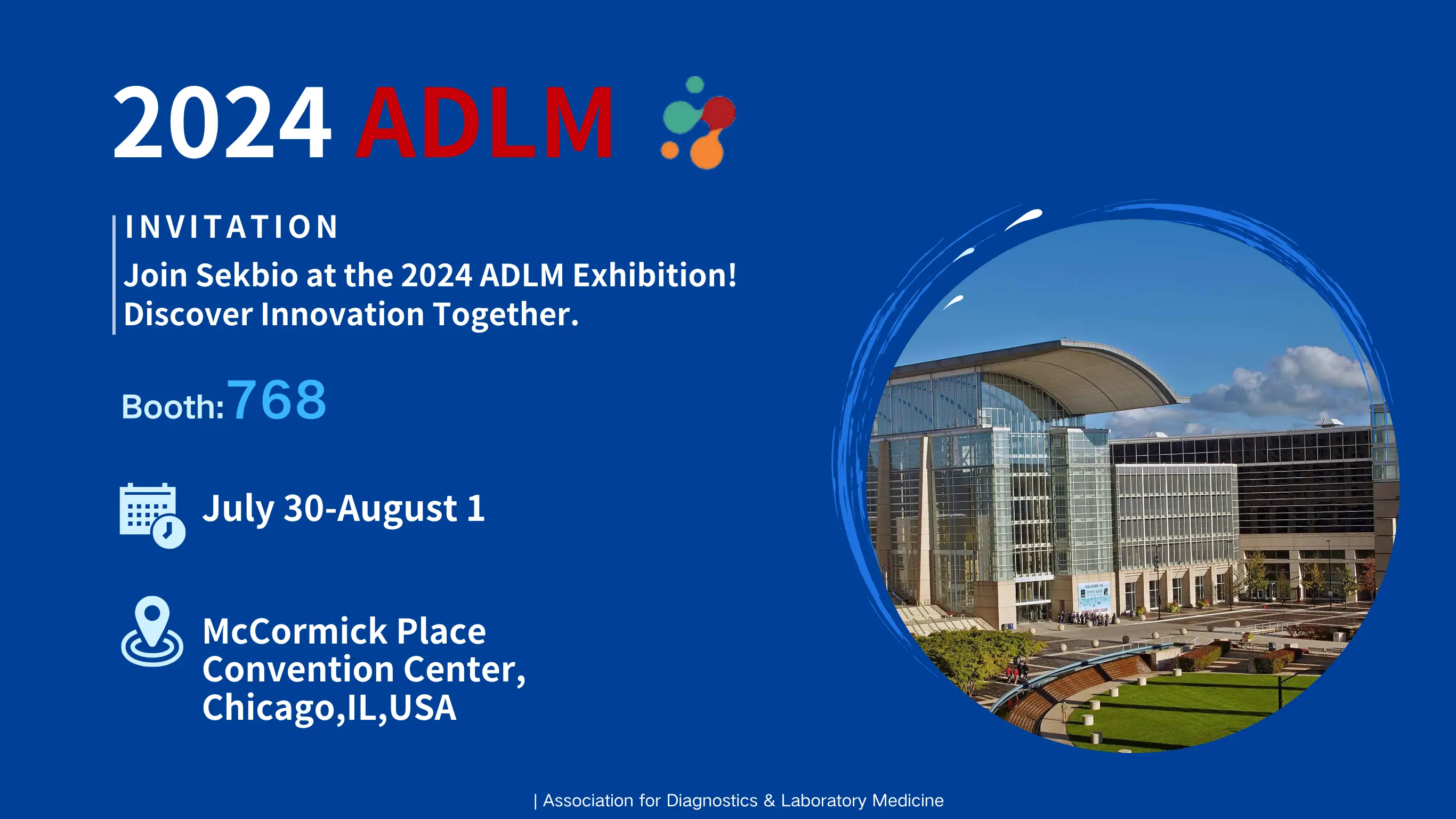 Join Sekbio at the 2024 ADLM Exhibition!